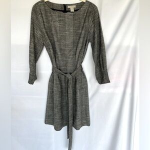 H&M Women’s Black & White Dress with Belt Tie Size Small